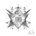 meteor shower tattoo design idea