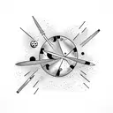 meteor shower tattoo design idea