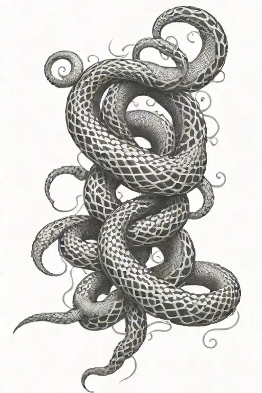 coiled up like a venomous serpent tangled in your trance  tattoo design idea