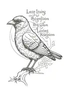 a bird with the words losing my religion on it  tattoo design idea