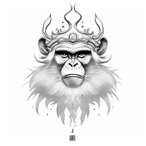 monkey king  tattoo design idea