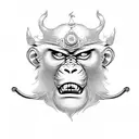 monkey king  tattoo design idea