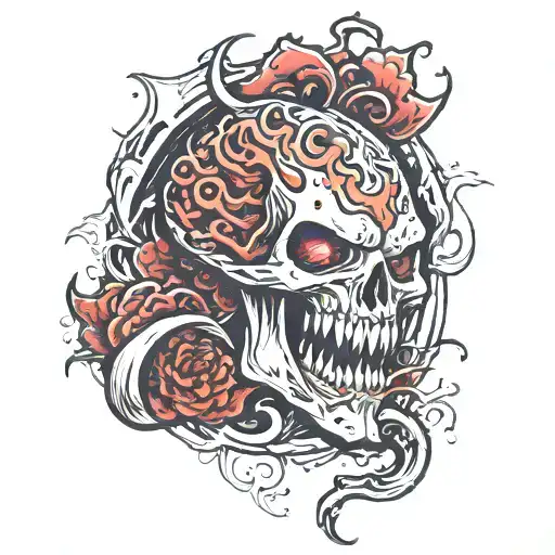 bloody carnage tattoo design idea