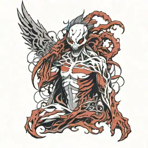bloody carnage tattoo design idea