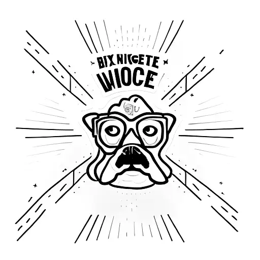 A boxer's silhouette with the quote 'Become your biggest critic' incorporated into the design tattoo design idea