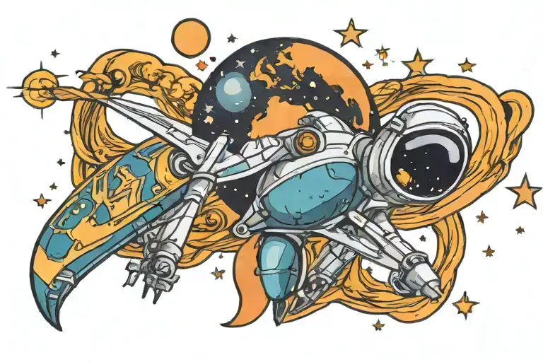 astronomy space   tattoo design idea