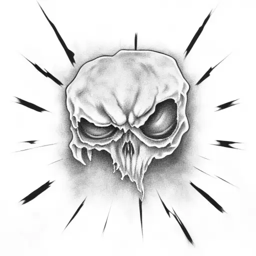 ghostface looking through a window tattoo design idea