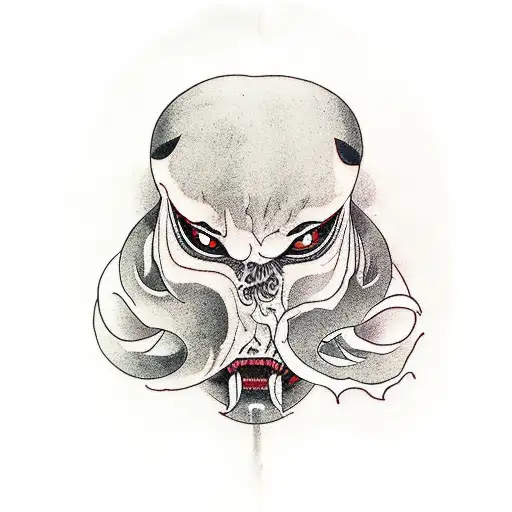 ghostface looking through a window tattoo design idea