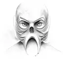 ghostface looking through a window tattoo design idea