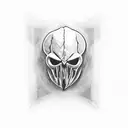 ghostface looking through a window tattoo design idea