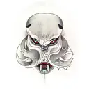 ghostface looking through a window tattoo design idea