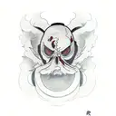 ghostface looking through a window tattoo design idea