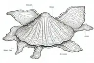 arise clam V shape made tattoo design idea