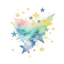 galaxy & stars scattered tattoo design idea