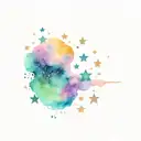 galaxy & stars scattered tattoo design idea