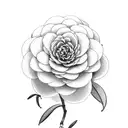 very small camellia japonica tattoo design idea