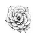 very small camellia japonica tattoo design idea
