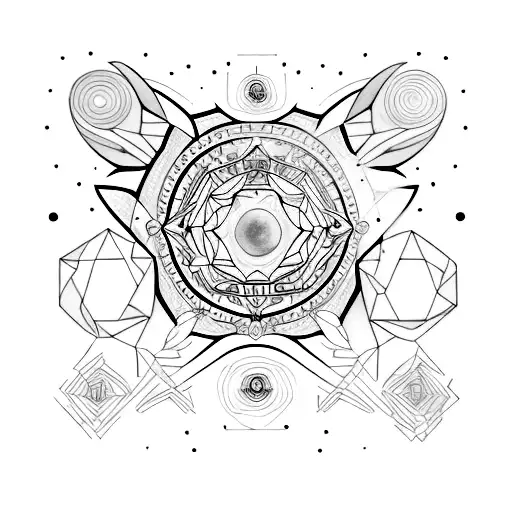 A captivating tattoo idea combining the Orion constellation and the mesmerizing colors of the Aurora Borealis, creating a celestial and ethereal scene. tattoo design idea