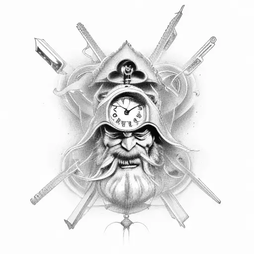 Father Time, no escaping fate  tattoo design idea