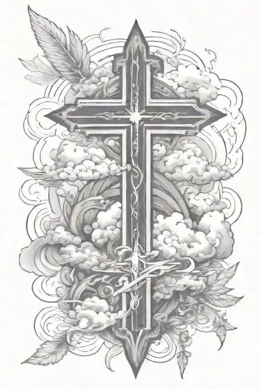 But even if you should suffer for what is right, you are blessed. Do not fear their threats; do not be frightened clouds tattoo design idea