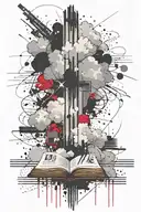 bible verse quote with clouds   tattoo design idea