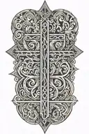 words "Romans 12:12" with cross tattoo design idea