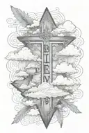 bible verse quote with clouds   tattoo design idea