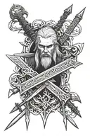 Witcher's swords going tattoo design idea