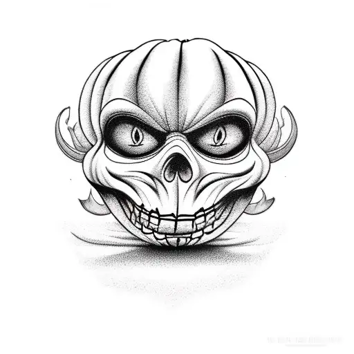 jack o lantern tattoo design idea