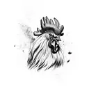 rooster fighting tattoo design idea