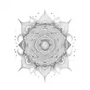 Mandala lotus colorful hip tattoo design idea