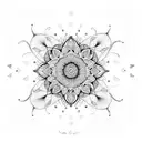 Mandala lotus colorful hip tattoo design idea
