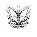 philippine tribe design with butterfly tattoo design idea