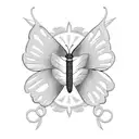 philippine tribe design with butterfly tattoo design idea