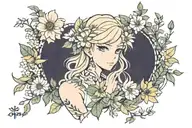 Wildflower tattoo design idea