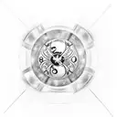 8ball with butterfly on top and the text go with the flow tattoo design idea