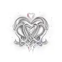 ambigram love hate tattoo design idea