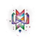 ambigram love hate tattoo design idea