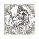 poseidon, natation, thor,  tattoo design idea