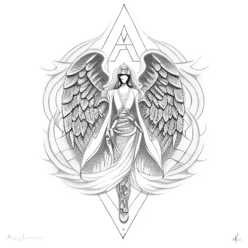 333 and 555 angel numbers tattoo design idea