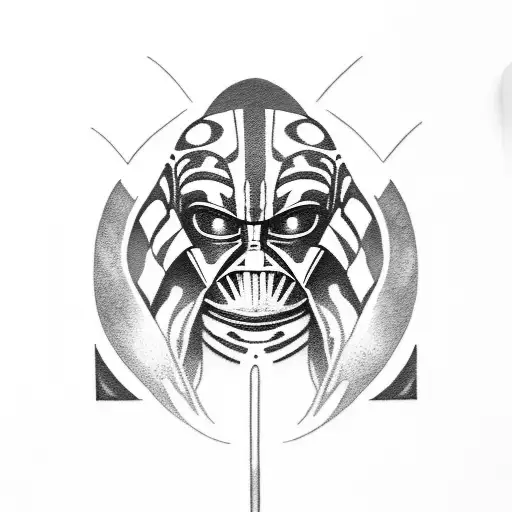 ahsoka tano and darth vader tattoo design idea