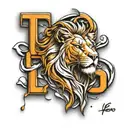 leo signs combined tattoo design idea