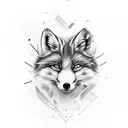 artic fox darkness  tattoo design idea