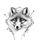 artic fox darkness  tattoo design idea