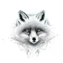 artic fox darkness  tattoo design idea