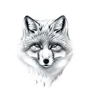 artic fox darkness  tattoo design idea