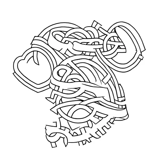 letters CRFB with a heart and number 11 tattoo design idea