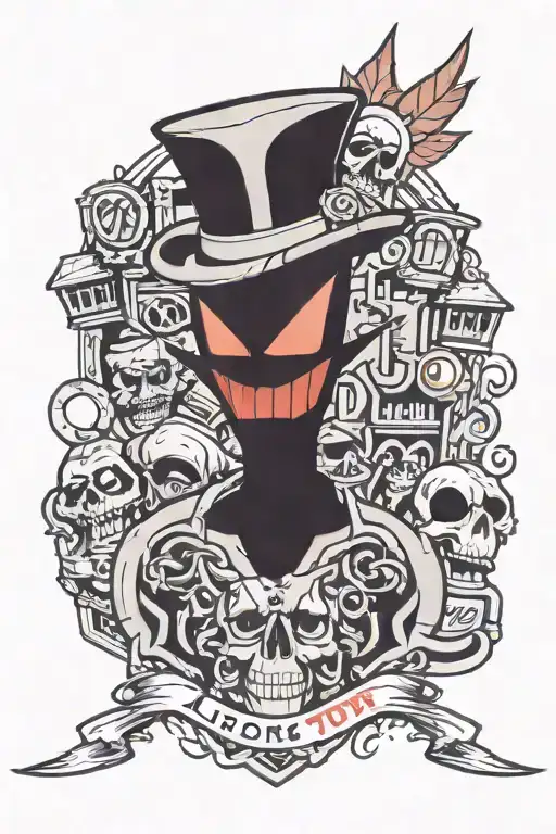 alastor hotel hazbin hotel tattoo design idea