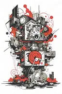 alastor hotel hazbin hotel tattoo design idea