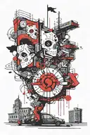 alastor hotel hazbin hotel tattoo design idea